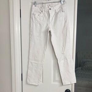 LOFT Outlet Women's White Straight Leg Crop Jeans